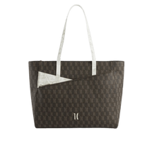 Carica l&#39;immagine nel visualizzatore di Gallery, Alviero Martini 1^Classe High Monogram Geo Borsa Shopping Cioccolato - STANGA Pelletteria
