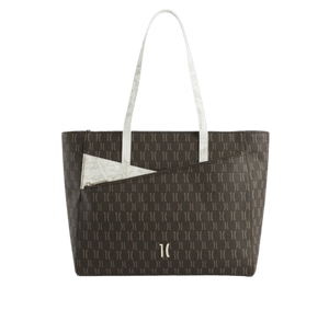 Alviero Martini 1^Classe High Monogram Geo Borsa Shopping Cioccolato - STANGA Pelletteria