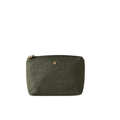 Borbonese Bustina Classic Medium Verde Militare - STANGA Pelletteria