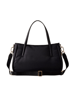 Borbonese Cahier Shopper Medium Dark Black - STANGA Pelletteria