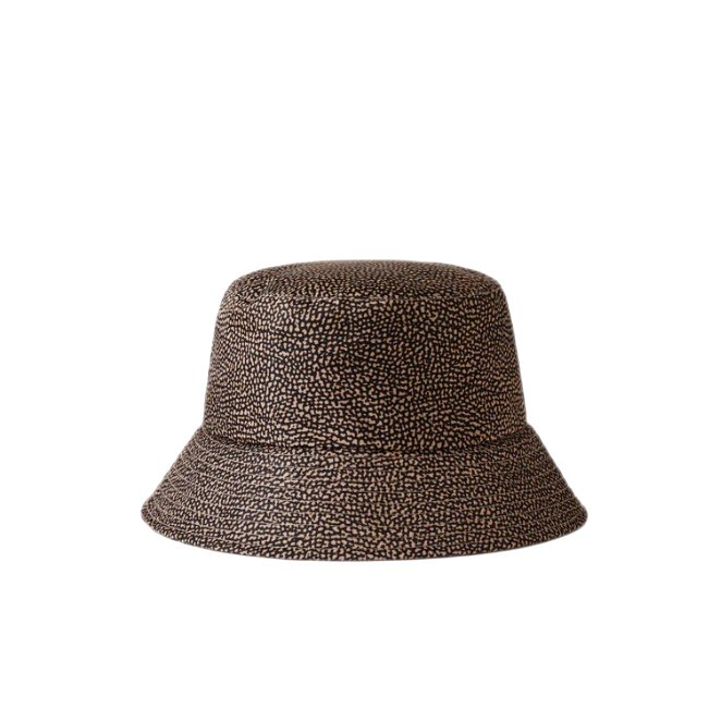 Borbonese Cappello Da Pescatore Op Natural/Black - STANGA Pelletteria