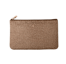 Carica l&#39;immagine nel visualizzatore di Gallery, Borbonese Classica Flat Pouch Grande Beige/Marrone - STANGA Pelletteria
