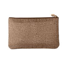 Carica l&#39;immagine nel visualizzatore di Gallery, Borbonese Classica Flat Pouch Grande Beige/Marrone - STANGA Pelletteria
