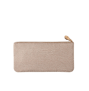 Borbonese Classica Flat Pouch Piccola Sabbia - STANGA Pelletteria