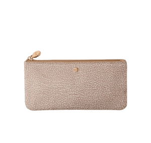 Borbonese Classica Flat Pouch Piccola Sabbia - STANGA Pelletteria