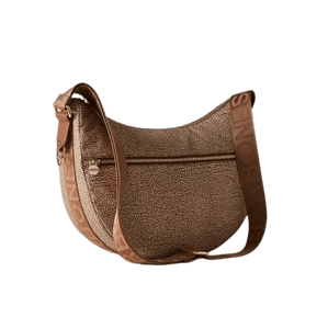 Borbonese Luna Bag Middle Beige/Marrone - STANGA Pelletteria