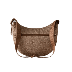 Borbonese Luna Bag Middle Beige/Marrone - STANGA Pelletteria