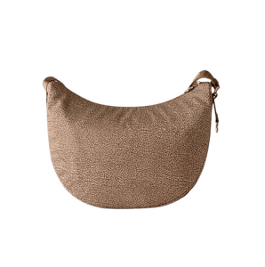 Borbonese Luna Bag Middle Beige/Marrone - STANGA Pelletteria