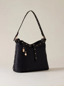 Borbonese Metropole Hobo Medium Dark Black - STANGA Pelletteria