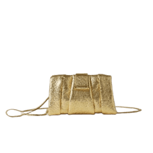 Carica l&#39;immagine nel visualizzatore di Gallery, Borbonese MINI BAG L&#39;ECLAIR Pochette di Tessuto Laminato Oro - STANGA Pelletteria
