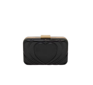 Love Moschino Clutch Big Heart Nero - STANGA Pelletteria