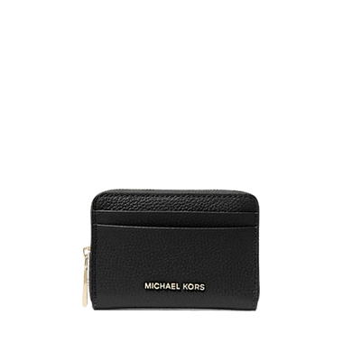 Michael Kors Portacarte Zip - Around Jet Set Piccolo Nero - STANGA Pelletteria