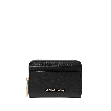 Michael Kors Portacarte Zip - Around Jet Set Piccolo Nero - STANGA Pelletteria