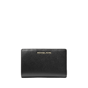 Michael Kors Portafoglio Medio In Pelle Martellata Nero - STANGA Pelletteria