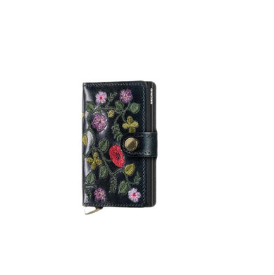 Secrid Premium Miniwallet Stich Floral Black - STANGA Pelletteria