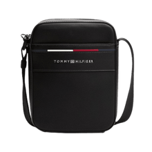 Carica l&#39;immagine nel visualizzatore di Gallery, Tommy Hilfiger Borsa reporter Signature con tracolla Black - STANGA Pelletteria
