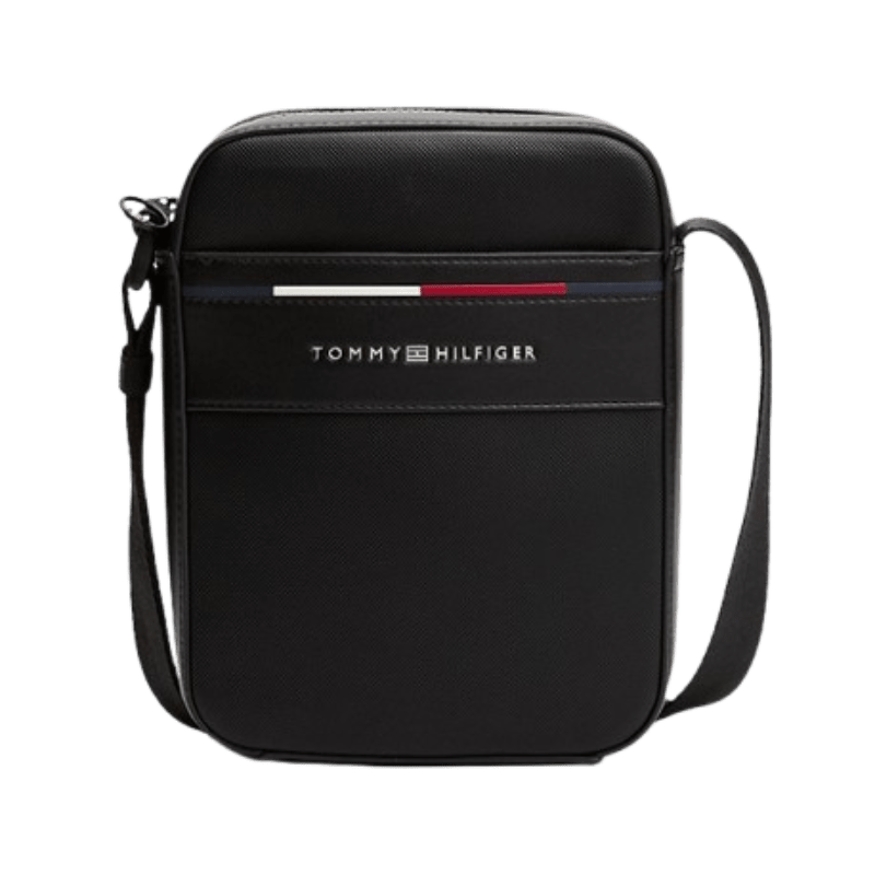 Tommy Hilfiger Borsa reporter Signature con tracolla Black - STANGA Pelletteria