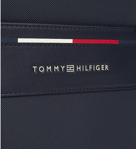 Tommy Hilfiger Borsa reporter Signature con tracolla Space Blue - STANGA Pelletteria