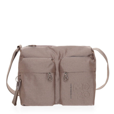 Mandarina Duck Borsa Crossover Con Due Tasche Taupe - STANGA Pelletteria