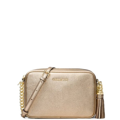 Michael Kors Borsa A tracolla Ginny Metallic Pale Gold - STANGA Pelletteria