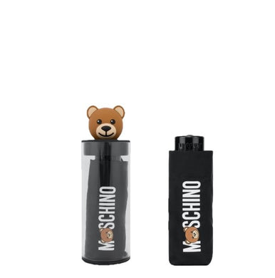 Moschino Ombrello Supermini Teddy Logo Nero - STANGA Pelletteria