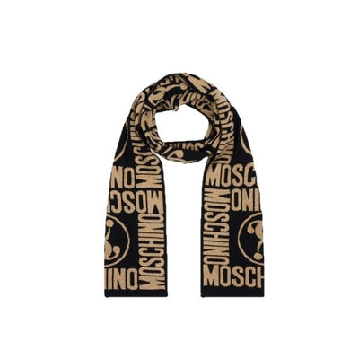 Moschino Sciarpa Lettering Nero/Oro - STANGA Pelletteria